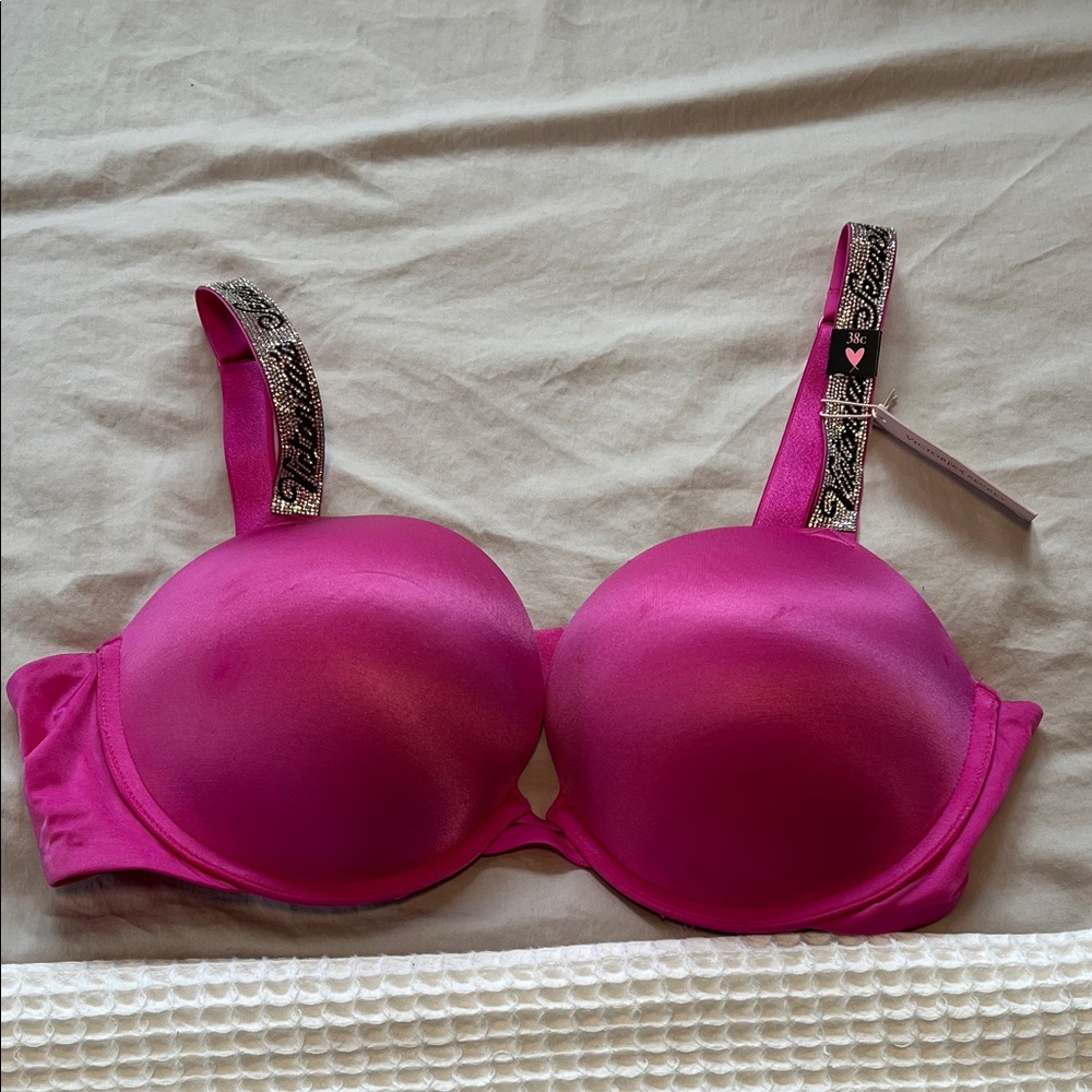 Victoria's Secret Push-up Bra with Rhinestone Embellished Straps